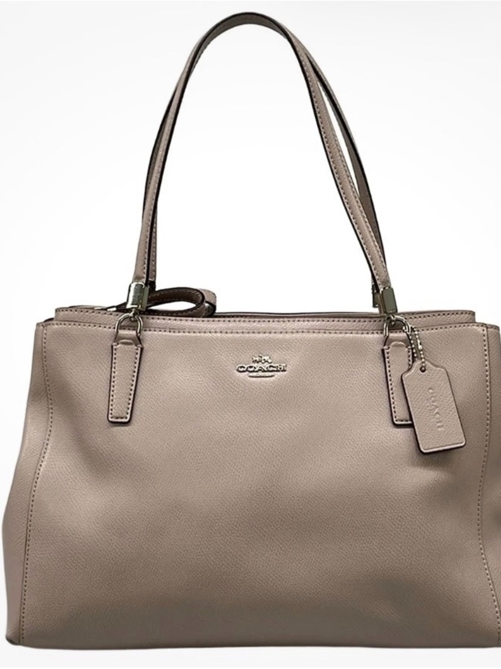 Coach Taupe Grey Birch  Christie Carry  all Shoulder Tote